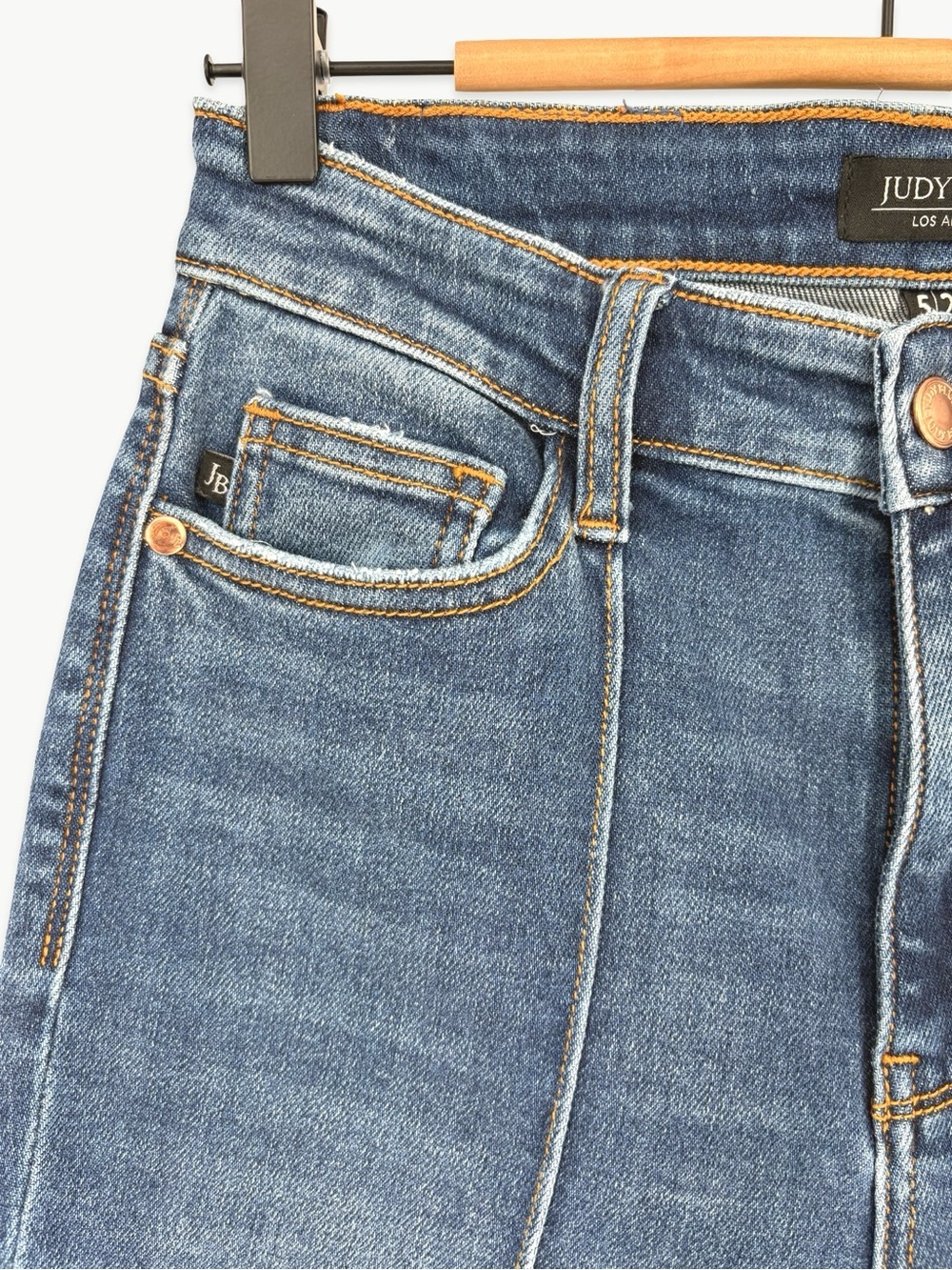Judy Blue High Rise Straight Jeans Size 5/27 Dark Wash Center Seam - Picture 4 of 12